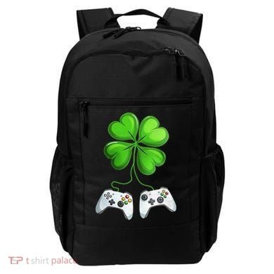Shamrock Gaming Controllers St Patrick’S Day Fun Gift Backpack