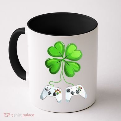 Shamrock Gaming Controllers St Patrick’S Day Fun Gift Coffee Mug