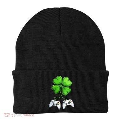 Shamrock Gaming Controllers St Patrick’S Day Fun Gift Beanie
