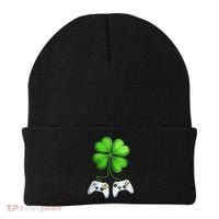 Shamrock Gaming Controllers St Patrick’S Day Fun Gift Beanie thumb 0