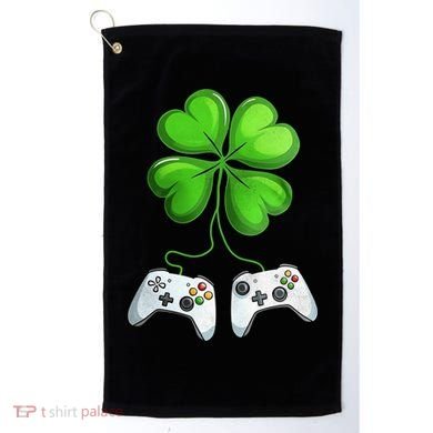 Shamrock Gaming Controllers St Patrick’S Day Fun Gift Golf Towel