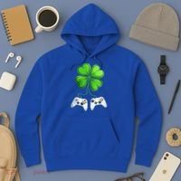 Shamrock Gaming Controllers St Patrick’S Day Fun Gift Hoodie thumb 3