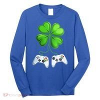 Shamrock Gaming Controllers St Patrick’S Day Fun Gift Long Sleeve Shirt thumb 0