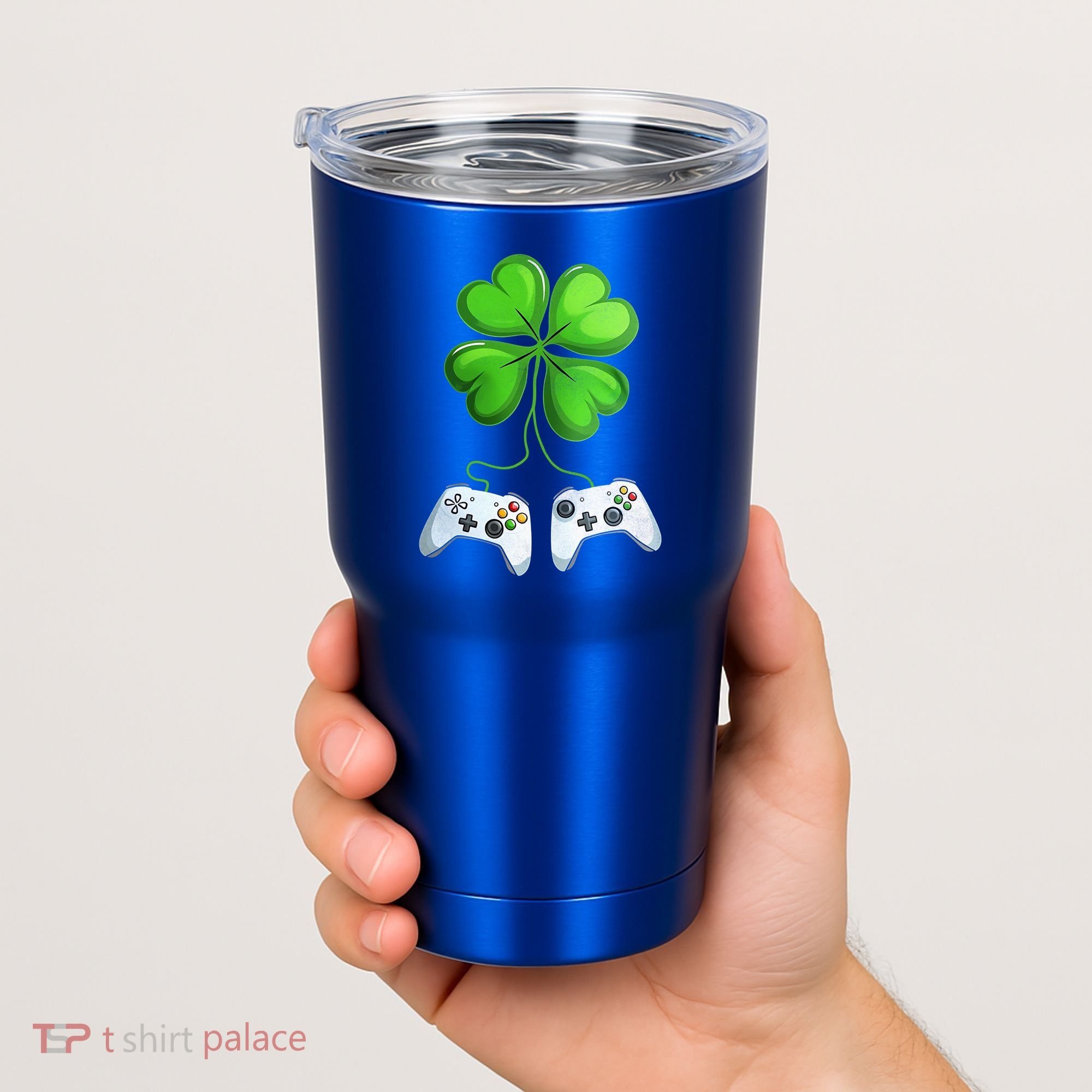 Shamrock Gaming Controllers St Patrick’S Day Fun Gift Tumbler