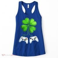 Shamrock Gaming Controllers St Patrick’S Day Fun Gift Women's Tank Top thumb 0