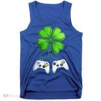 Shamrock Gaming Controllers St Patrick’S Day Fun Gift Tank Top thumb 0