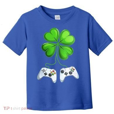 Shamrock Gaming Controllers St Patrick’S Day Fun Gift Toddler T-Shirt