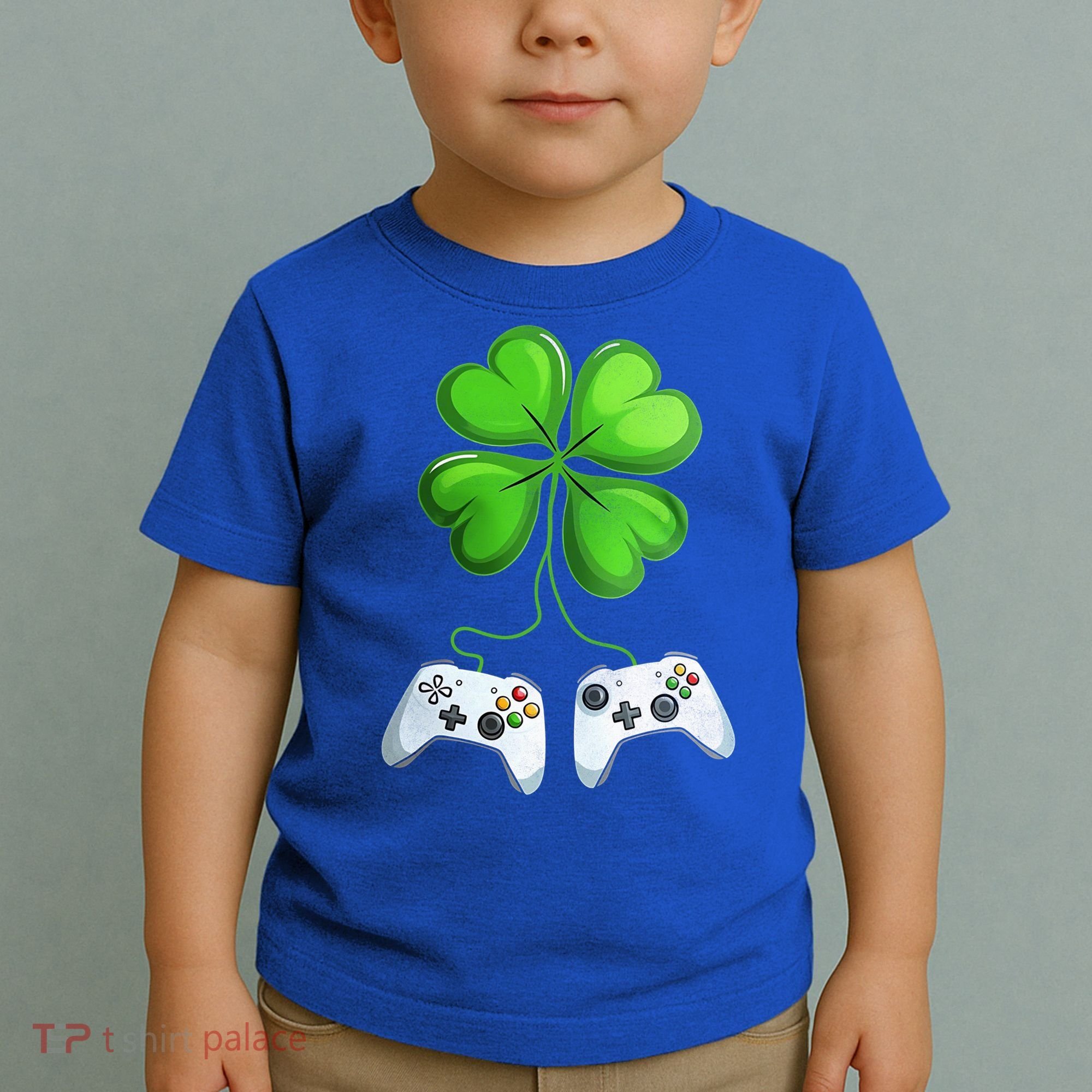 Shamrock Gaming Controllers St Patrick’S Day Fun Gift Toddler T-Shirt