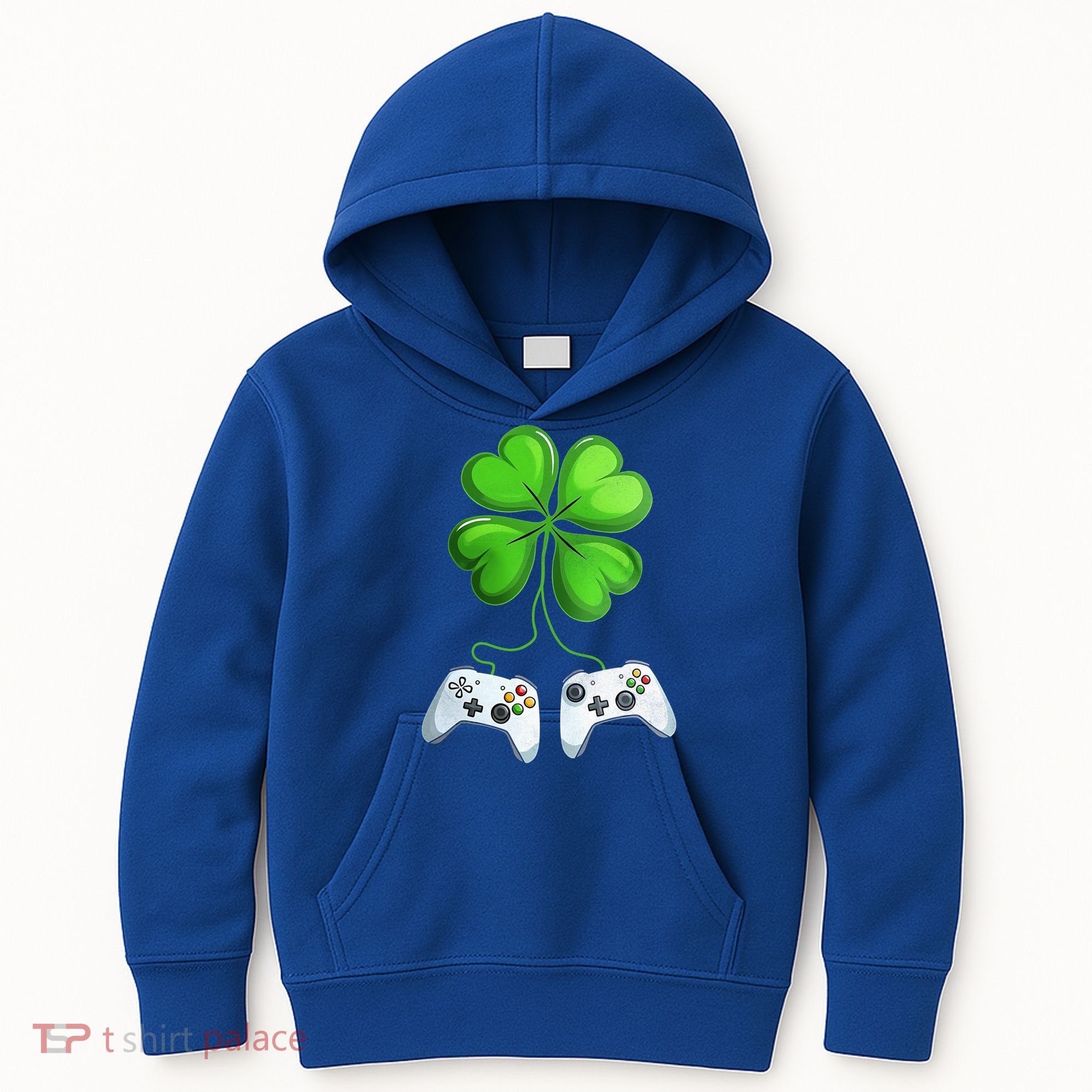 Shamrock Gaming Controllers St Patrick’S Day Fun Gift Kids Hoodie