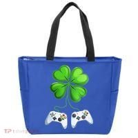 Shamrock Gaming Controllers St Patrick’S Day Fun Gift Tote Bag thumb 0