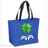 Shamrock Gaming Controllers St Patrick’S Day Fun Gift Tote Bag thumb 2