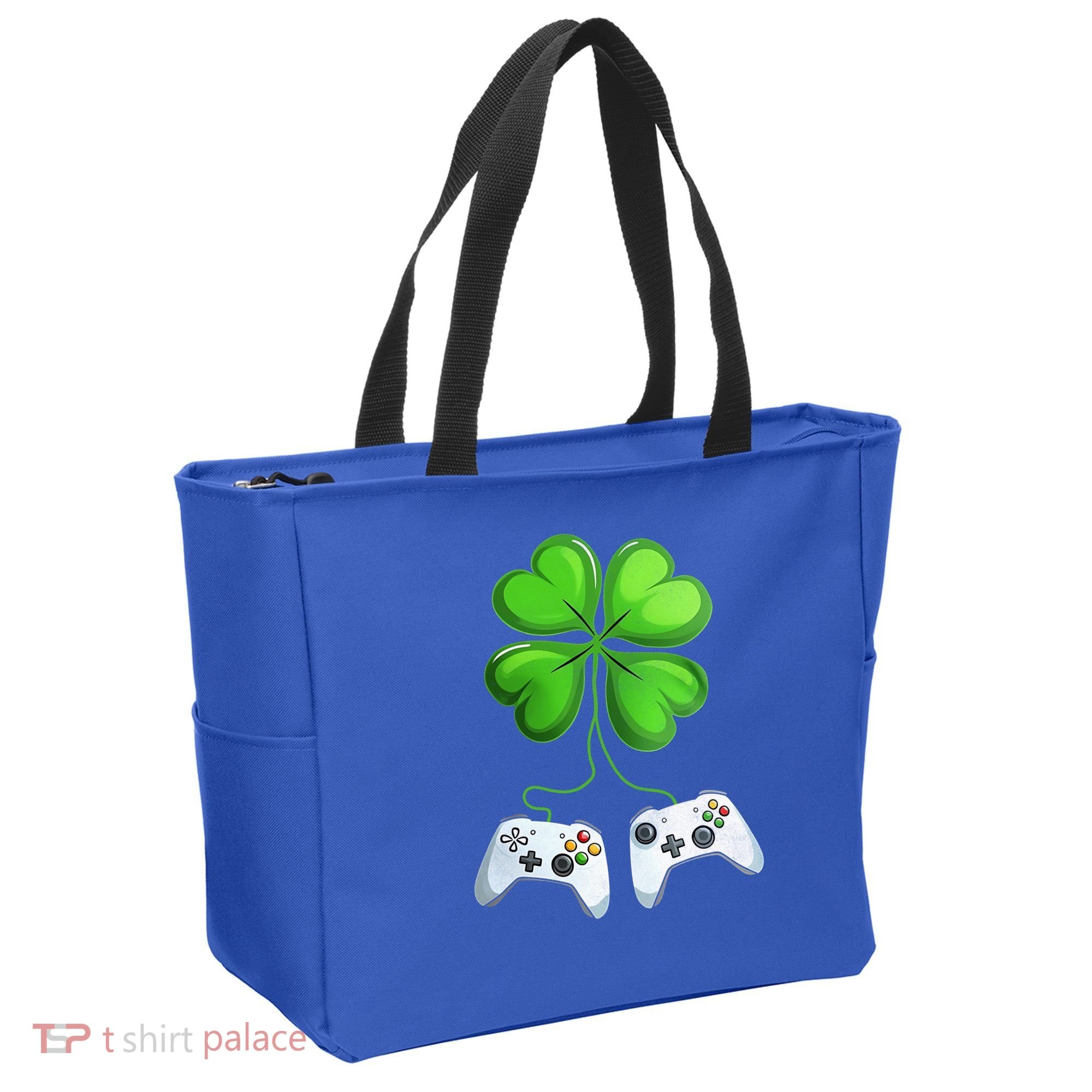 Shamrock Gaming Controllers St Patrick’S Day Fun Gift Tote Bag