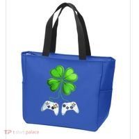 Shamrock Gaming Controllers St Patrick’S Day Fun Gift Tote Bag thumb 3