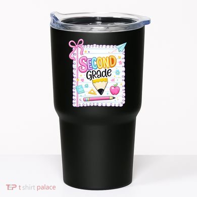Second Grade Coquette Pencil First Day Of School Tumbler