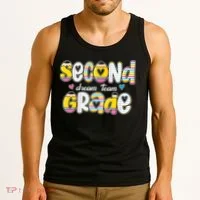 Second Grade Dream Team Back To School Teacher Student Tank Top thumb 3