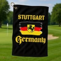 Stuttgart Germany Deutschland Baden Wuerttemberg Souvenir Golf Towel thumb 1