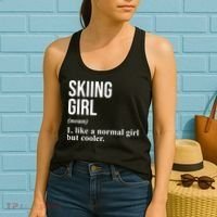 Skiing Girl Definition Like A Normal Girl But Cooler Women's Tank Top thumb 2