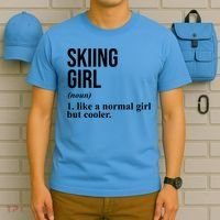 Skiing Girl Definition Like A Normal Girl But Cooler T-Shirt thumb 5