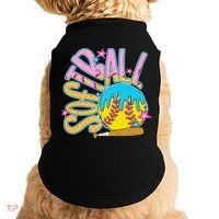 Softball Game Day Drip Ice Cream Drip Softball Doggie Tank thumb 0