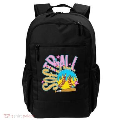 Softball Game Day Drip Ice Cream Drip Softball Backpack