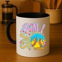 Softball Game Day Drip Ice Cream Drip Softball Coffee Mug thumb 4