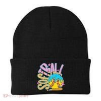 Softball Game Day Drip Ice Cream Drip Softball Beanie thumb 0