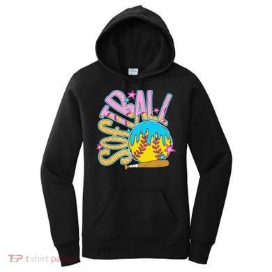 Softball Game Day Drip Ice Cream Drip Softball Women's Hoodie