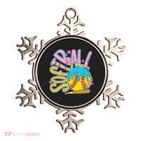 Softball Game Day Drip Ice Cream Drip Softball Ornament thumb 0