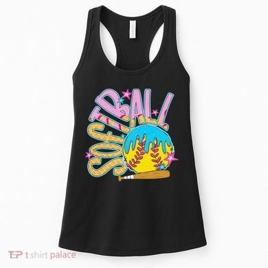 Softball Game Day Drip Ice Cream Drip Softball Women's Tank Top
