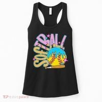 Softball Game Day Drip Ice Cream Drip Softball Women's Tank Top thumb 0