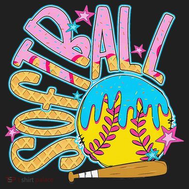 Softball Game Day Drip Ice Cream Drip Softball Hat