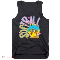 Softball Game Day Drip Ice Cream Drip Softball Tank Top thumb 0