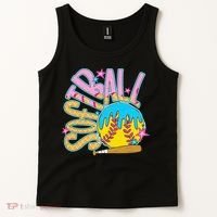 Softball Game Day Drip Ice Cream Drip Softball Tank Top thumb 2
