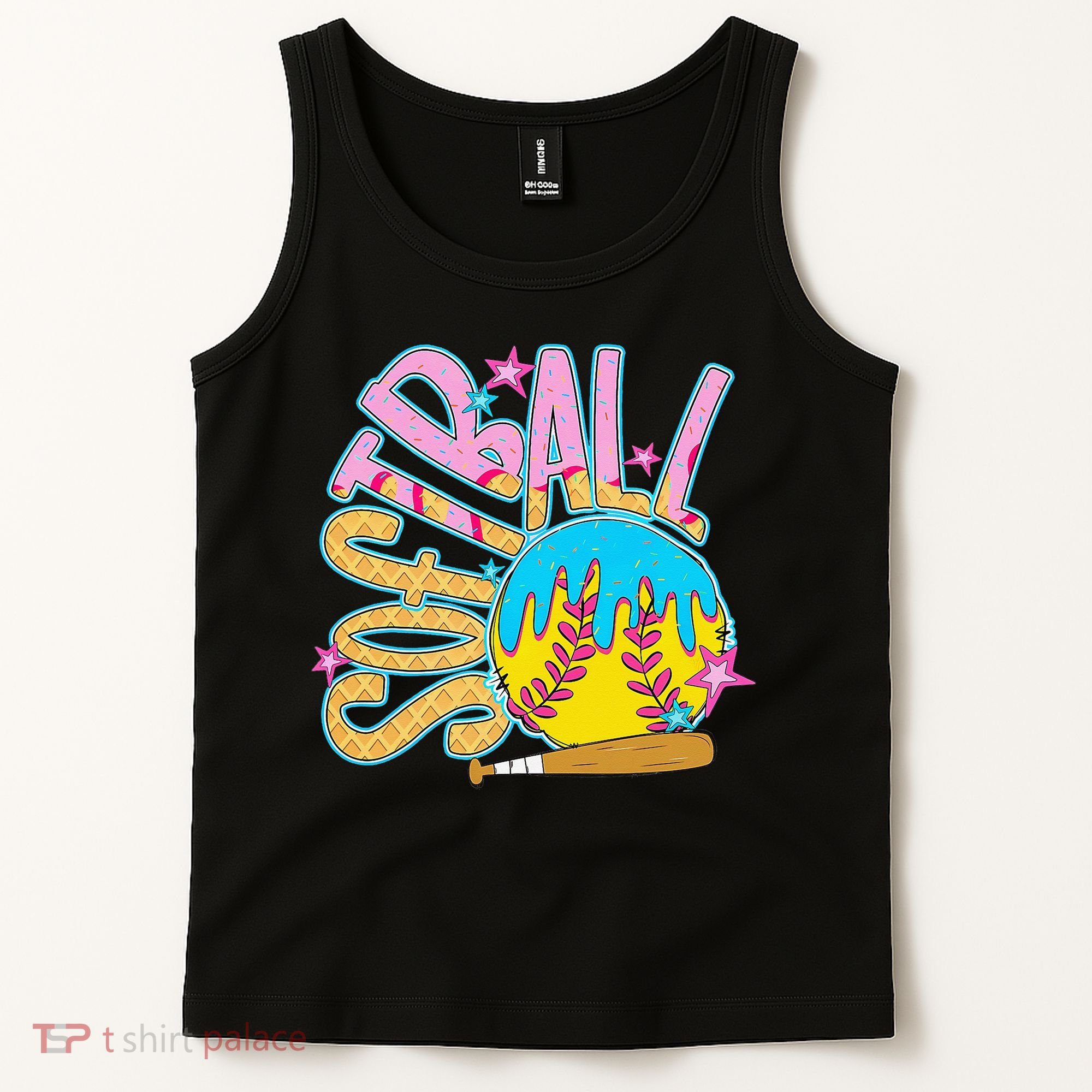 Softball Game Day Drip Ice Cream Drip Softball Tank Top