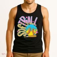 Softball Game Day Drip Ice Cream Drip Softball Tank Top thumb 3