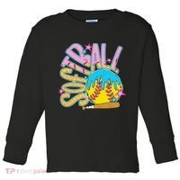 Softball Game Day Drip Ice Cream Drip Softball Toddler Long Sleeve Shirt thumb 0