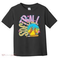 Softball Game Day Drip Ice Cream Drip Softball Toddler T-Shirt thumb 0
