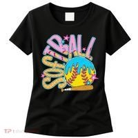 Softball Game Day Drip Ice Cream Drip Softball Women's T-Shirt thumb 0