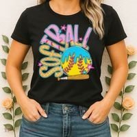 Softball Game Day Drip Ice Cream Drip Softball Women's T-Shirt thumb 2