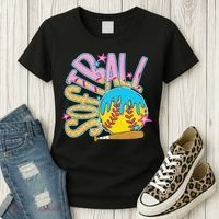 Softball Game Day Drip Ice Cream Drip Softball Women's T-Shirt thumb 3