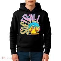 Softball Game Day Drip Ice Cream Drip Softball Kids Hoodie thumb 4