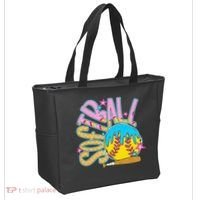 Softball Game Day Drip Ice Cream Drip Softball Tote Bag thumb 2
