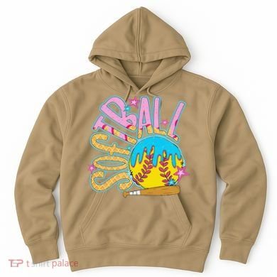 Softball Game Day Drip Ice Cream Drip Softball Hoodie