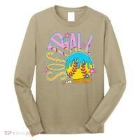 Softball Game Day Drip Ice Cream Drip Softball Long Sleeve Shirt thumb 0