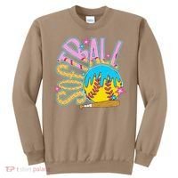 Softball Game Day Drip Ice Cream Drip Softball Sweatshirt thumb 0