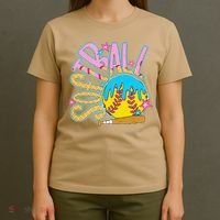 Softball Game Day Drip Ice Cream Drip Softball T-Shirt thumb 4