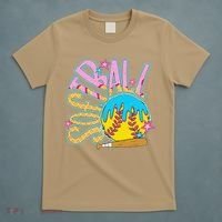 Softball Game Day Drip Ice Cream Drip Softball T-Shirt thumb 5
