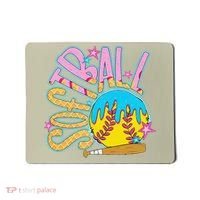 Softball Game Day Drip Ice Cream Drip Softball Mousepad thumb 0