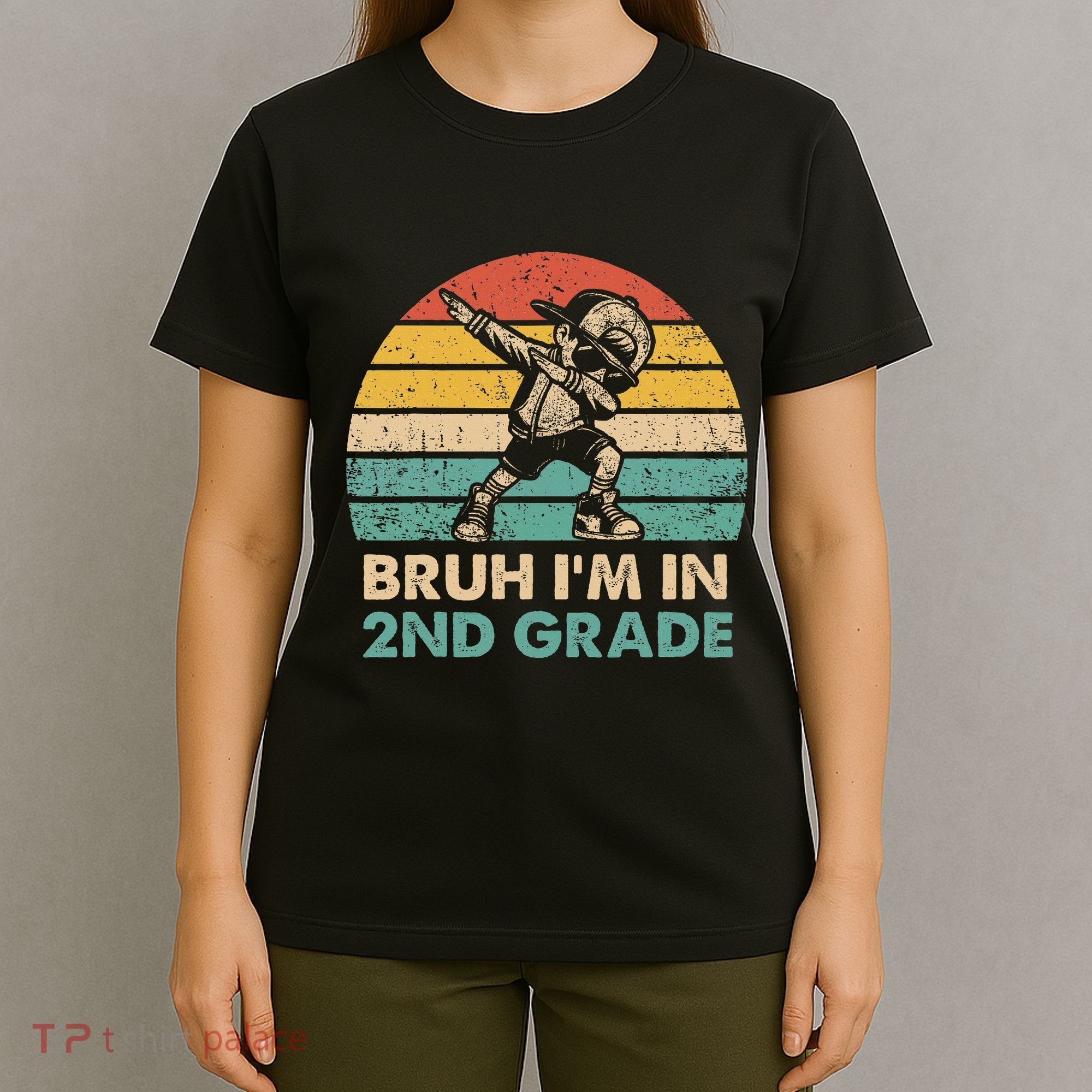 Second Grade Dabbing Boy Bruh IM In 2nd Grade Students = T-Shirt