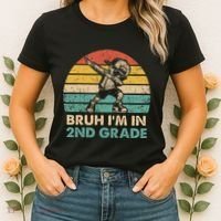 Second Grade Dabbing Boy Bruh IM In 2nd Grade Students = Women's T-Shirt thumb 2